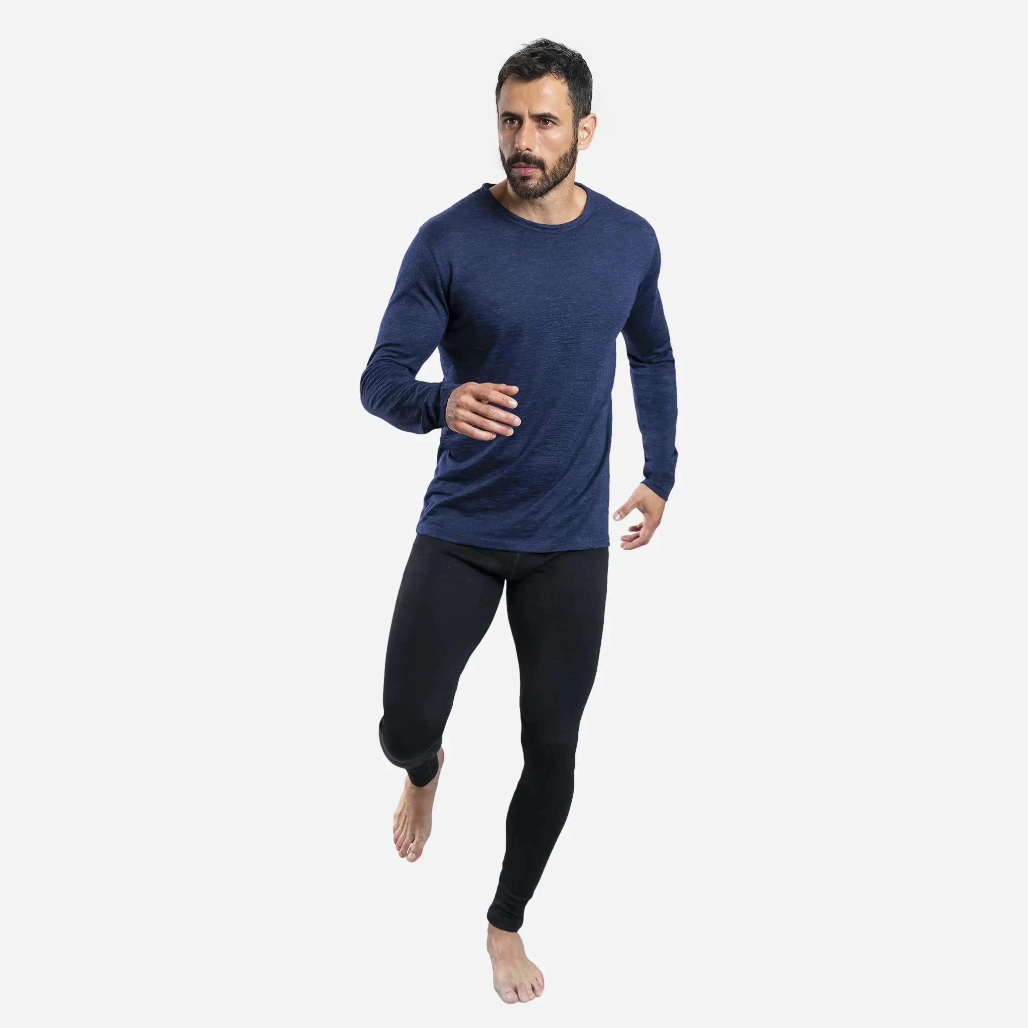 Cozy Comfort: Alpaca Wool Leggings for Men - 420 Midweight Perfection